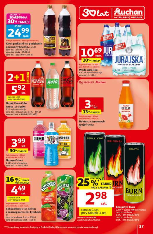 Auchan - gazetka promocyjna Gazetka 30 Lat Hipermarket Auchan od środy 29.04 do środy 06.05 - strona 37