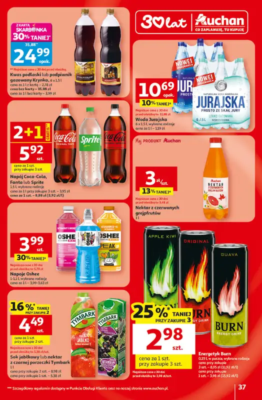 Auchan - gazetka promocyjna Gazetka 30 Lat Hipermarket Auchan od środy 29.04 do środy 06.05 - strona 37