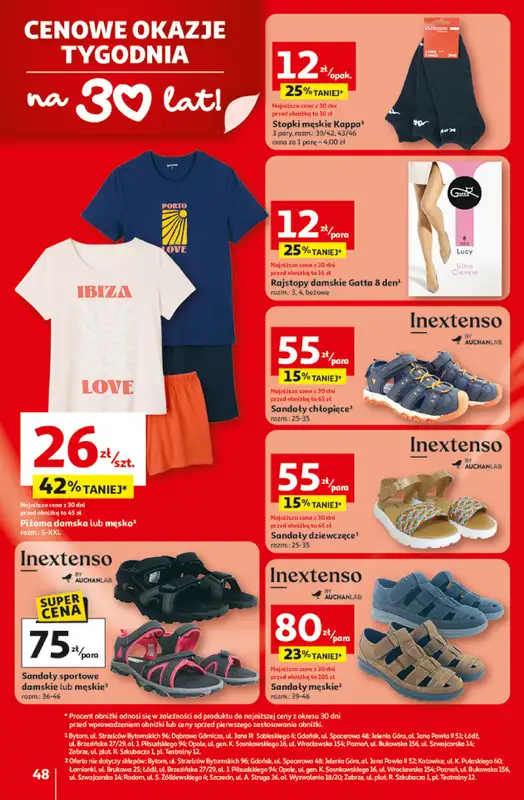 Auchan - gazetka promocyjna Gazetka 30 Lat Hipermarket Auchan od środy 29.04 do środy 06.05 - strona 48