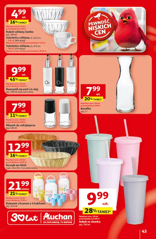 Auchan - gazetka promocyjna Gazetka 30 Lat Hipermarket Auchan od środy 29.04 do środy 06.05 - strona 43