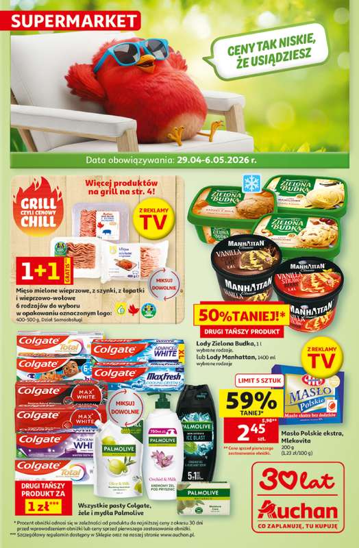 Auchan - gazetka promocyjna Gazetka 30 Lat Supermarket Auchan od środy 29.04 do środy 06.05