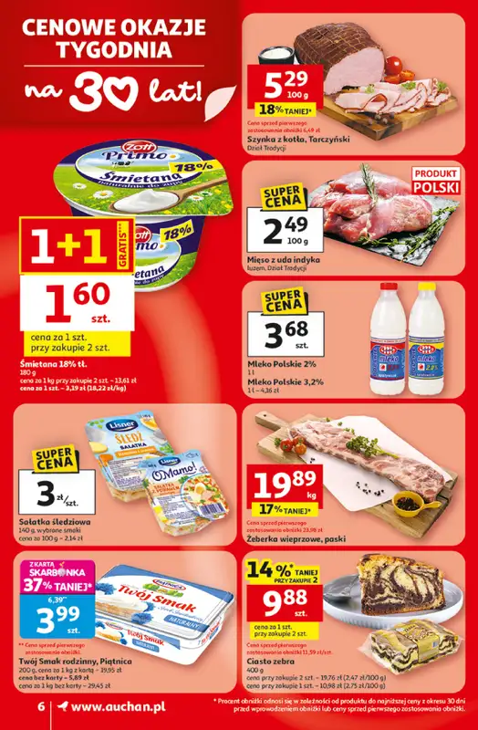Auchan - gazetka promocyjna Gazetka 30 Lat Supermarket Auchan od środy 29.04 do środy 06.05 - strona 6