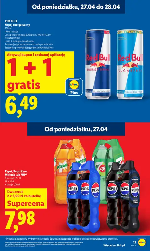 Lidl - gazetka promocyjna Oferta od poniedziałku od poniedziałku 27.04 do wtorku 28.04 - strona 13