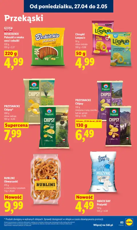 Lidl - gazetka promocyjna Oferta od poniedziałku od poniedziałku 27.04 do wtorku 28.04 - strona 83