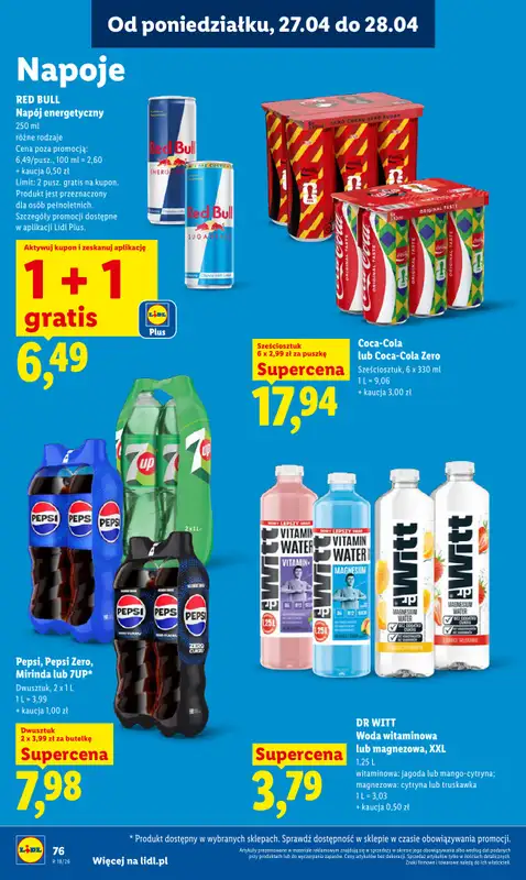 Lidl - gazetka promocyjna Oferta od poniedziałku od poniedziałku 27.04 do wtorku 28.04 - strona 76