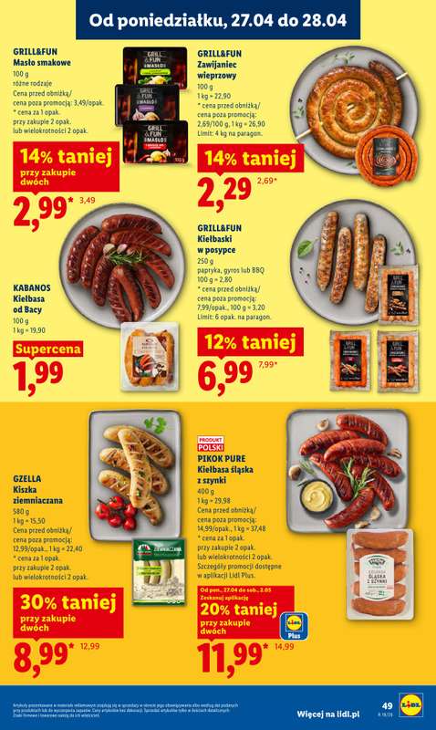 Lidl - gazetka promocyjna Oferta od poniedziałku od poniedziałku 27.04 do wtorku 28.04 - strona 49
