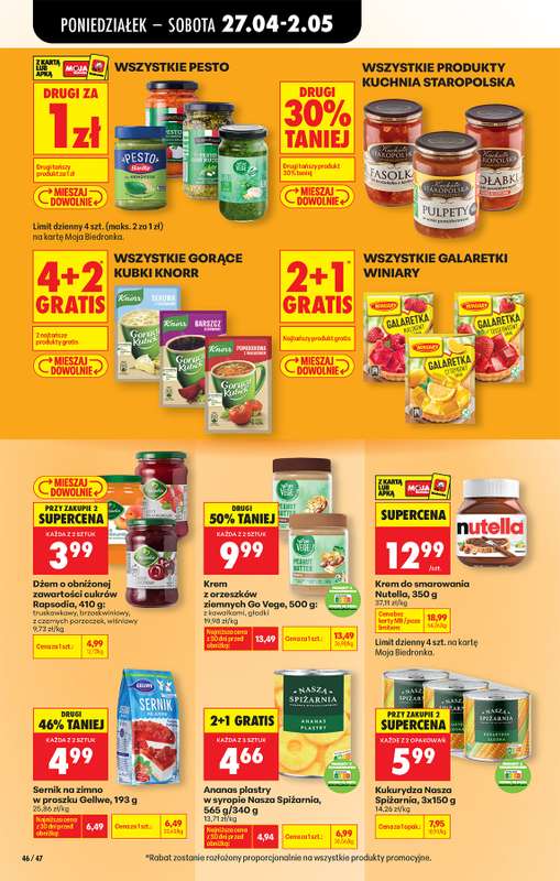 Biedronka - gazetka promocyjna Od poniedziałku od poniedziałku 27.04 do soboty 02.05 - strona 64