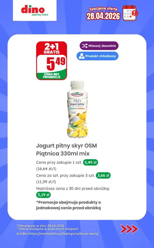 Dino - gazetka promocyjna Specjalna oferta na 28.04.2026 - promocje spoza gazetki od wtorku 28.04 do wtorku 28.04 - strona 8
