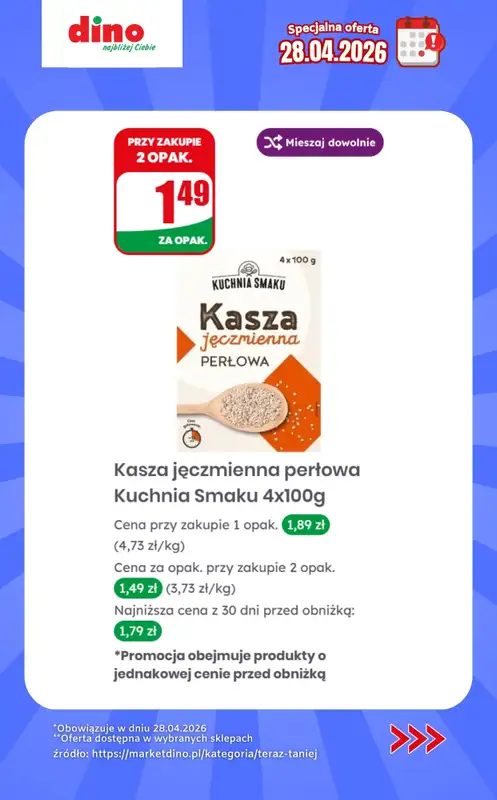 Dino - gazetka promocyjna Specjalna oferta na 28.04.2026 - promocje spoza gazetki od wtorku 28.04 do wtorku 28.04 - strona 11