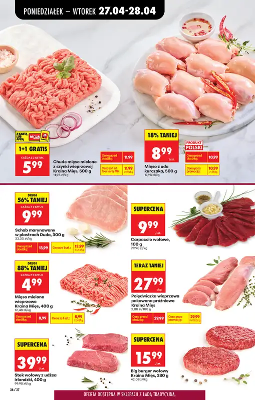 Biedronka - gazetka promocyjna Od poniedziałku, Z ladą tradycyjną od poniedziałku 27.04 do soboty 02.05 - strona 52