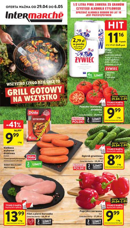 Intermarche - gazetka promocyjna Gazetka od środy 29.04 do środy 06.05