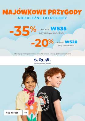 5.10.15 - gazetka promocyjna Majówkowe PRZYGODY do -35% przy zakupie wielosztuk od wtorku 28.04 