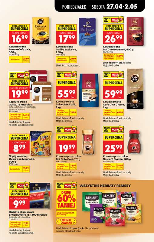 Biedronka - gazetka promocyjna Od poniedziałku, Z ladą tradycyjną od poniedziałku 27.04 do soboty 02.05 - strona 69