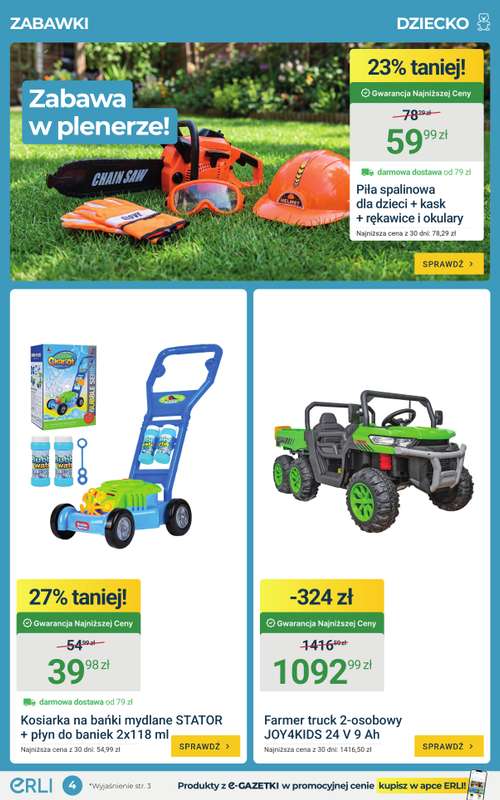 ERLI - gazetka promocyjna Majówkowe hity w super cenach na ERLI! od środy 29.04 do niedzieli 03.05 - strona 4