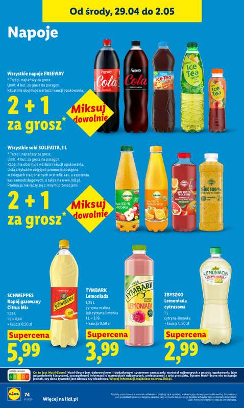 Lidl - gazetka promocyjna Od środy od środy 29.04 do soboty 02.05 - strona 74
