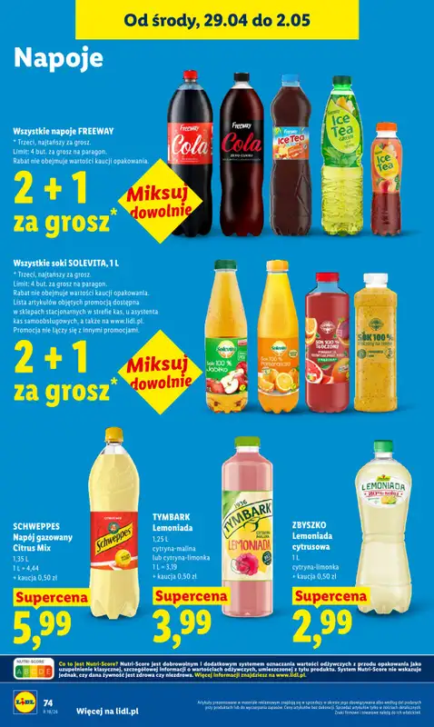 Lidl - gazetka promocyjna Od środy od środy 29.04 do soboty 02.05 - strona 74