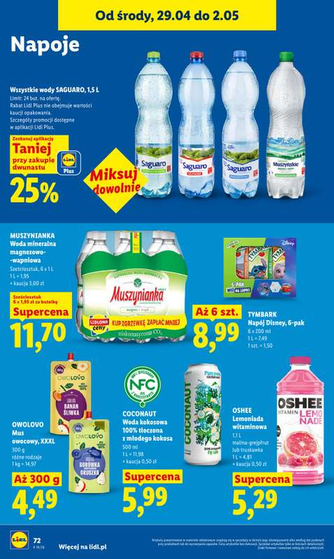 Lidl - gazetka promocyjna Od środy od środy 29.04 do soboty 02.05 - strona 72