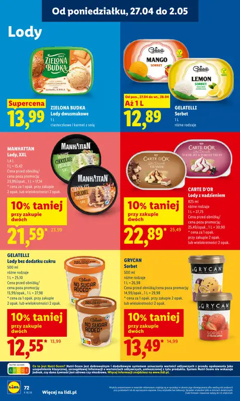 Lidl - gazetka promocyjna Oferta od poniedziałku od poniedziałku 27.04 do wtorku 28.04 - strona 72