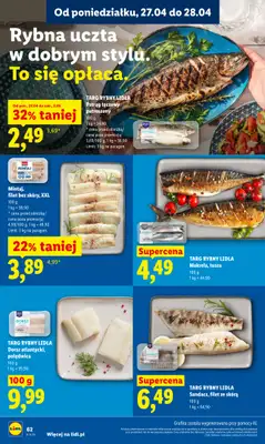 Lidl - gazetka promocyjna Oferta od poniedziałku od poniedziałku 27.04 do wtorku 28.04 - strona 62