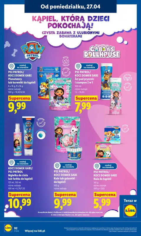 Lidl - gazetka promocyjna Oferta od poniedziałku od poniedziałku 27.04 do wtorku 28.04 - strona 92