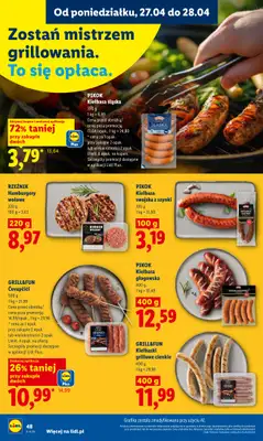 Lidl - gazetka promocyjna Oferta od poniedziałku od poniedziałku 27.04 do wtorku 28.04 - strona 48
