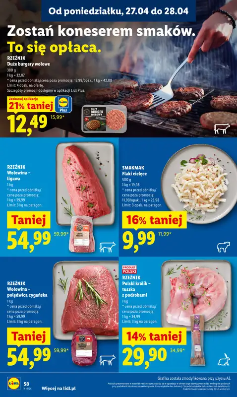 Lidl - gazetka promocyjna Oferta od poniedziałku od poniedziałku 27.04 do wtorku 28.04 - strona 58