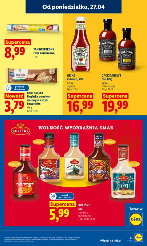 Lidl - gazetka promocyjna Oferta od poniedziałku od poniedziałku 27.04 do wtorku 28.04 - strona 51