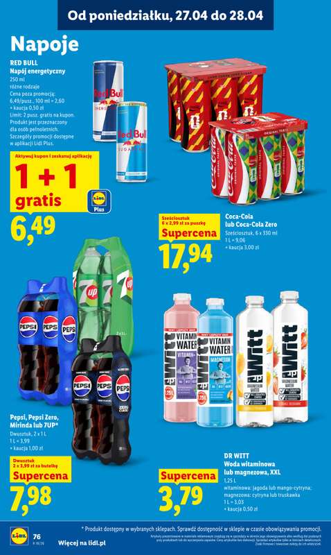 Lidl - gazetka promocyjna Oferta od poniedziałku od poniedziałku 27.04 do wtorku 28.04 - strona 76