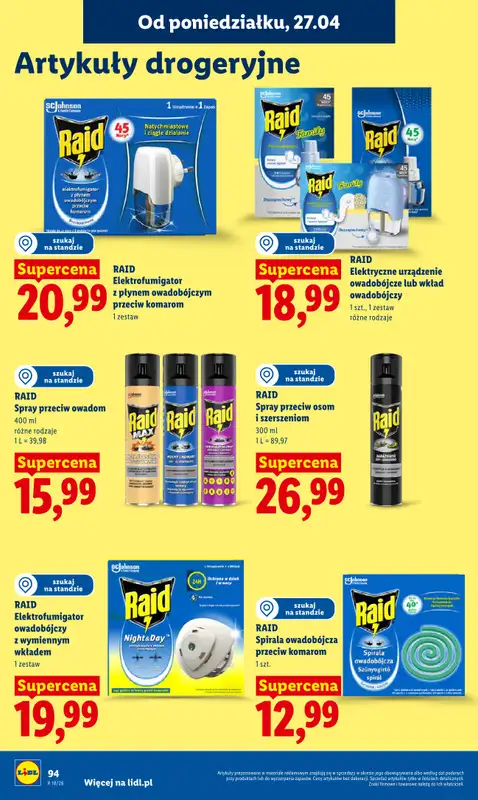 Lidl - gazetka promocyjna Oferta od poniedziałku od poniedziałku 27.04 do wtorku 28.04 - strona 94