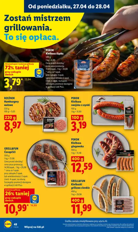 Lidl - gazetka promocyjna Oferta od poniedziałku od poniedziałku 27.04 do wtorku 28.04 - strona 48