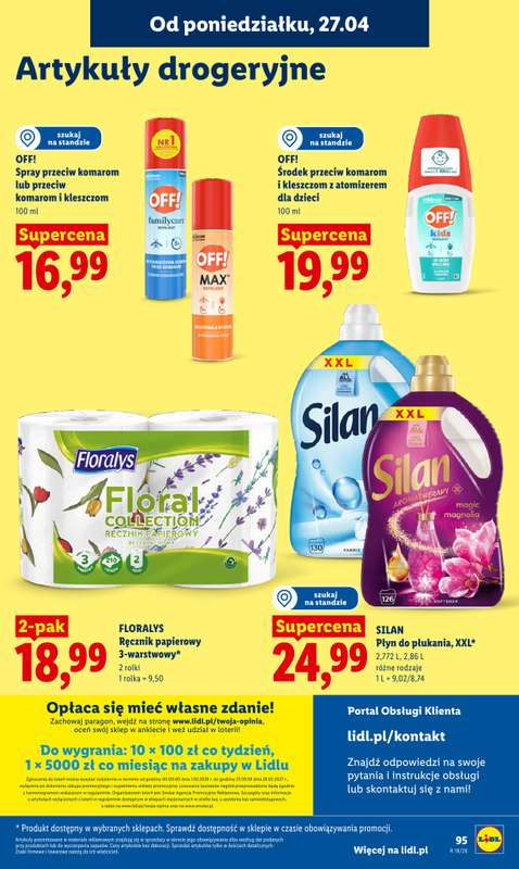 Lidl - gazetka promocyjna Oferta od poniedziałku od poniedziałku 27.04 do wtorku 28.04 - strona 95
