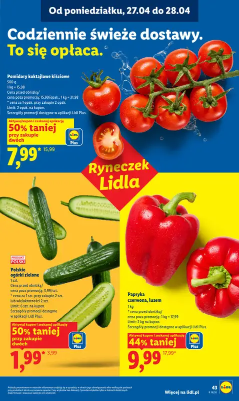 Lidl - gazetka promocyjna Oferta od poniedziałku od poniedziałku 27.04 do wtorku 28.04 - strona 43