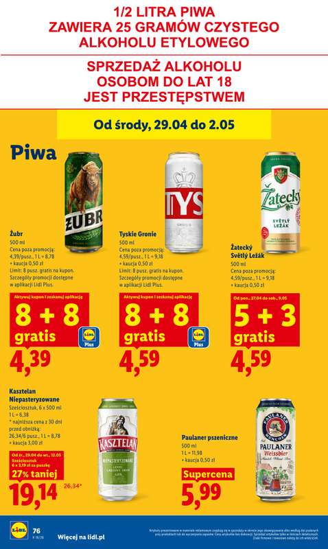 Lidl - gazetka promocyjna Od środy od środy 29.04 do soboty 02.05 - strona 78