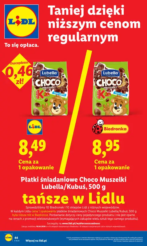 Lidl - gazetka promocyjna Od środy od środy 29.04 do soboty 02.05 - strona 44