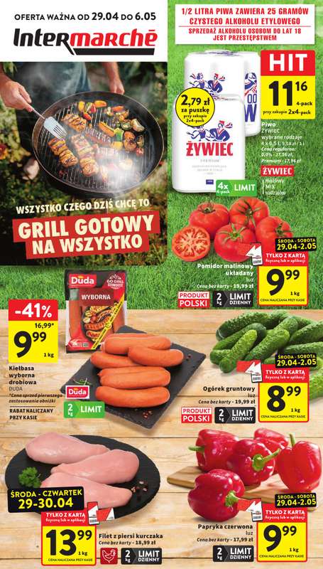 Intermarche - gazetka promocyjna Gazetka od środy 29.04 do środy 06.05