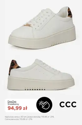 CCC - gazetka promocyjna BIAŁE SNEAKERSY dla niej od środy 29.04  - strona 8