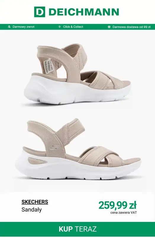 Deichmann - gazetka promocyjna Sandały damskie płaskie od wtorku 28.04  - strona 14