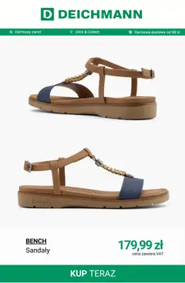 Deichmann - gazetka promocyjna Sandały damskie płaskie od wtorku 28.04  - strona 9