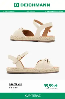 Deichmann - gazetka promocyjna Sandały damskie płaskie od wtorku 28.04  - strona 4