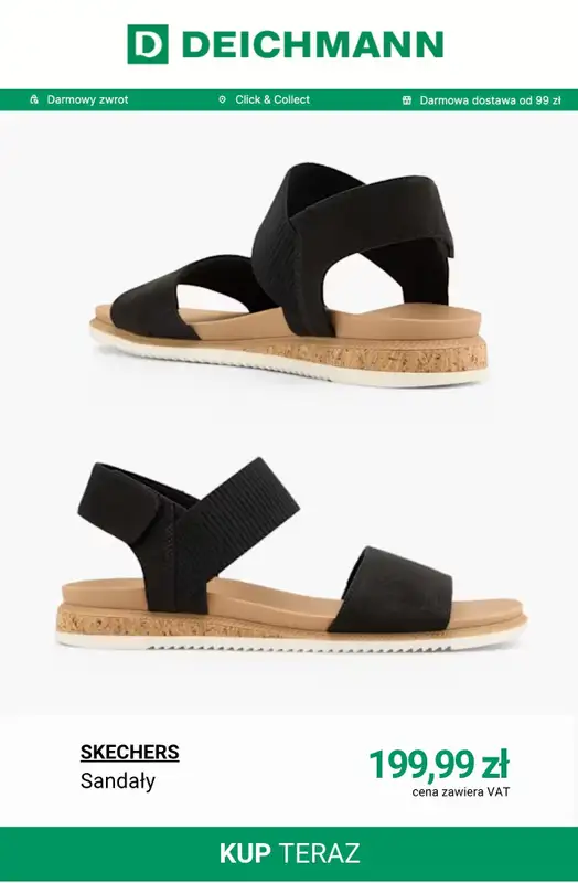 Deichmann - gazetka promocyjna Sandały damskie płaskie od wtorku 28.04  - strona 13
