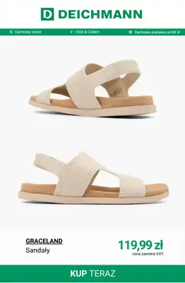 Deichmann - gazetka promocyjna Sandały damskie płaskie od wtorku 28.04  - strona 6