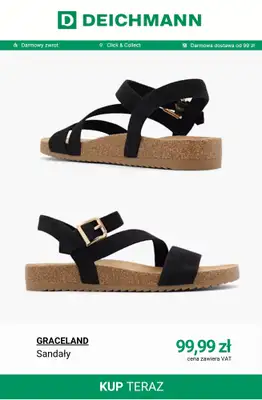 Deichmann - gazetka promocyjna Sandały damskie płaskie od wtorku 28.04  - strona 7