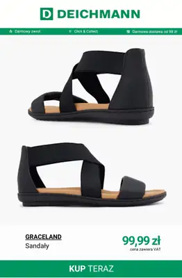 Deichmann - gazetka promocyjna Sandały damskie płaskie od wtorku 28.04  - strona 3