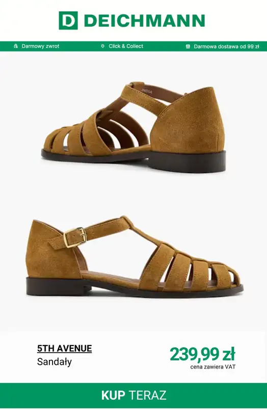 Deichmann - gazetka promocyjna Sandały damskie płaskie od wtorku 28.04  - strona 11