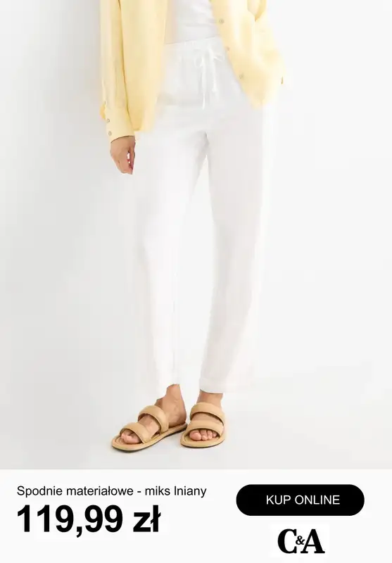 C&A - gazetka promocyjna Przewiewny len - odzież damska od wtorku 28.04  - strona 12