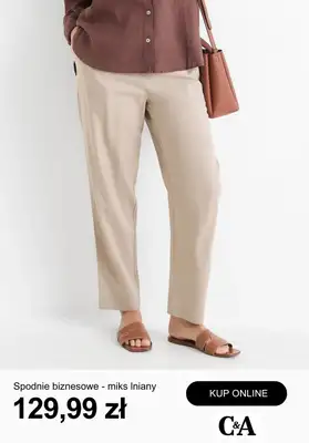 C&A - gazetka promocyjna Przewiewny len - odzież damska od wtorku 28.04  - strona 3