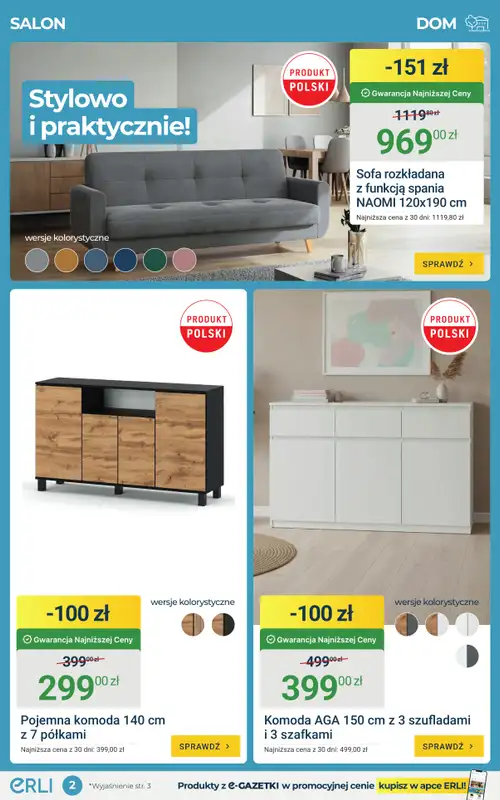ERLI - gazetka promocyjna Urządzaj dom z najlepszymi okazjami na ERLI! od czwartku 30.04 do niedzieli 03.05 - strona 2