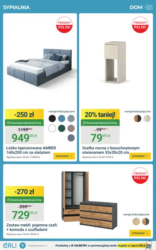 ERLI - gazetka promocyjna Urządzaj dom z najlepszymi okazjami na ERLI! od czwartku 30.04 do niedzieli 03.05 - strona 3