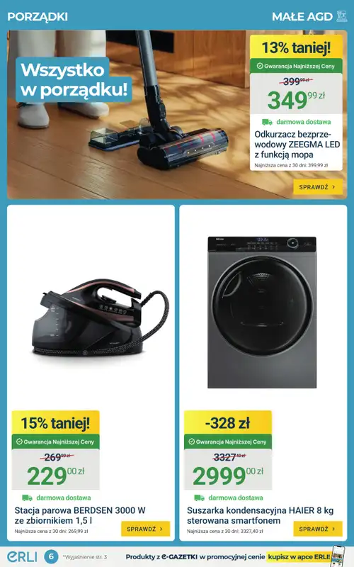 ERLI - gazetka promocyjna Urządzaj dom z najlepszymi okazjami na ERLI! od czwartku 30.04 do niedzieli 03.05 - strona 6