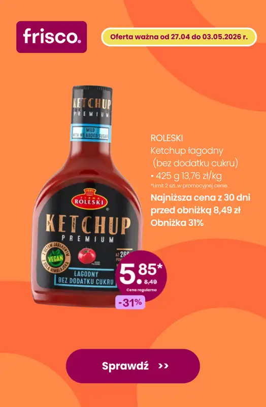 Frisco - gazetka promocyjna Przygotuj się na Majówkę z nami! od środy 29.04 do niedzieli 03.05 - strona 3